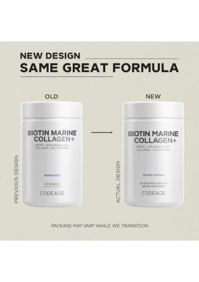 CodeAge Biotin Marine Collagen+Biotin-Hyaluronic Acıd-Collage-Multivitamin Type I &III resmi