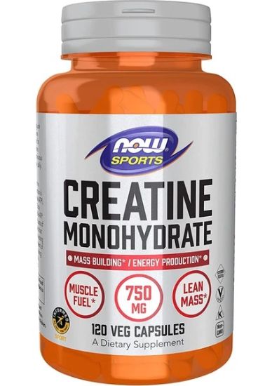 Now Foods, Sports, Creatine Monohydrate, Kreatin Monohidrat Mass Building / Energy Production 120 Veg Capsules resmi
